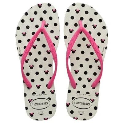 Afbeelding van Havaianas Slim Disney, Flip Flop Dames, Wit Roze Flux, 7.5/8 UK