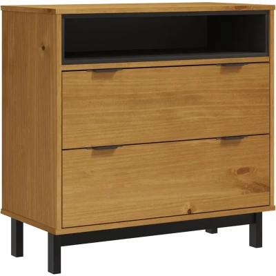 Afbeelding van vidaXL Ladekast FLAM 80x40x80 cm massief grenenhout