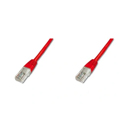 Afbeelding van DIGITUS LAN kabel Cat 5e 10m RJ45 netwerkkabel U/UTP niet afgeschermd compatibel met 6 &amp; 5 rood