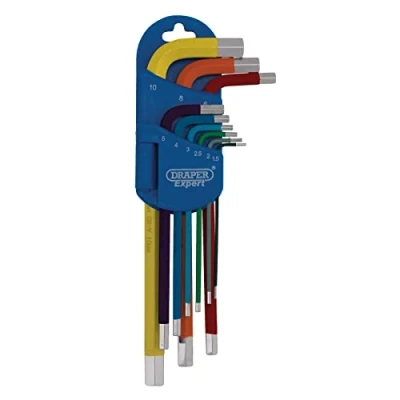 Afbeelding van Draper 04905 Metrische Multicolor lange arm Hex Key Set (9 Stuk)