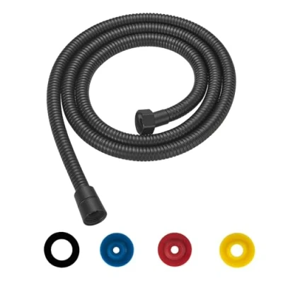 Afbeelding van doucheslang, roestvrijstalen 1,5 m, anti verdraaiing, universele flexibel, met 4 waterbesparende doorstroombegrenzers, standaard 1/2 inch aansluiting, drukbestendig,