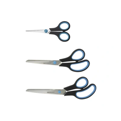 Afbeelding van Westcott scharenset Easy grip 3delig 14/20/24 RVS zwart/blauw AC E90032