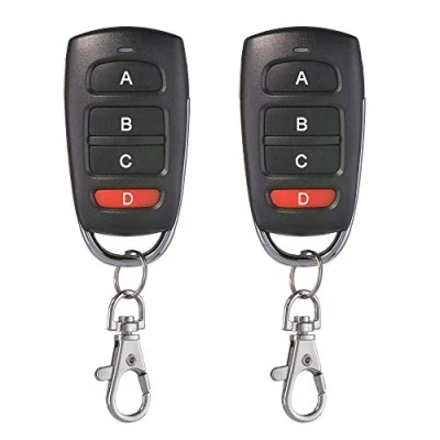Afbeelding van ZXX 2 stuks universele 4 kanaals 433 MHz garagepoort afstandsbediening handzender klonen sleutelhanger vervanging garagedeuropener voor garagedeur elektrische poort