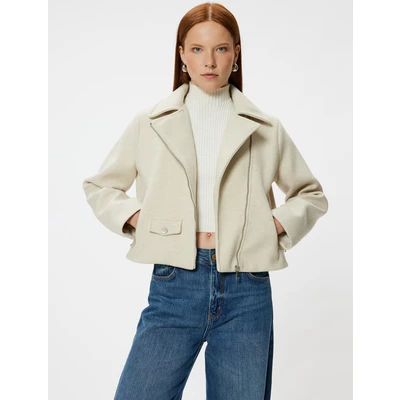 Afbeelding van Koton Imitatieleren jas, Dames, Maat: 34, Beige