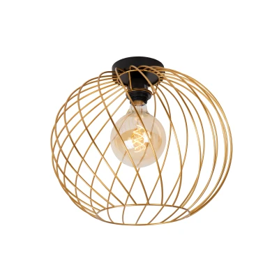 Afbeelding van Lucide DANZA Plafonnière Ø 40 cm 1xE27 Mat Goud / Messing