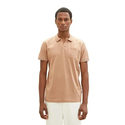 Afbeelding van TOM TAILOR Heren 1036368 Poloshirt 24048 Desert Fawn, XL, XL