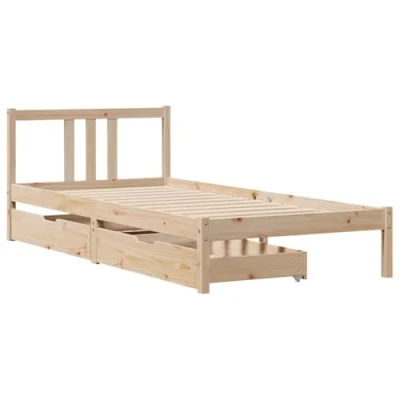 Afbeelding van Bedframe zonder matras massief grenenhout 90x190 cm