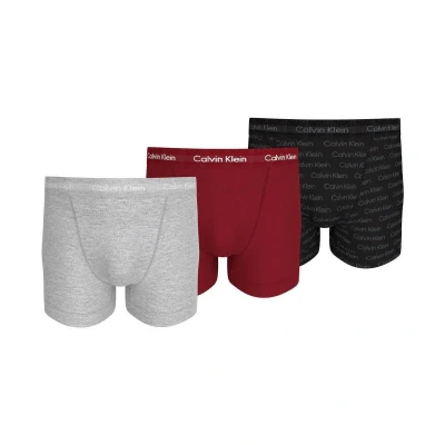 Afbeelding van Calvin Klein Heren Trunk 3Pk 000NB3056A Trunk, Multi (Gr Heath, Jberry, Mesh Logo Pr_turb), S, S
