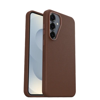 Afbeelding van OtterBox Symmetry Cactus Leer Hoesje Geschikt voor Samsung Galaxy S25 Plus Back Cover Bruin