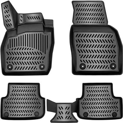 Afbeelding van ELMASLINE 3D rubberen matten set voor VW T Cross 2018 2023 hoge rand accessoires vloermatten