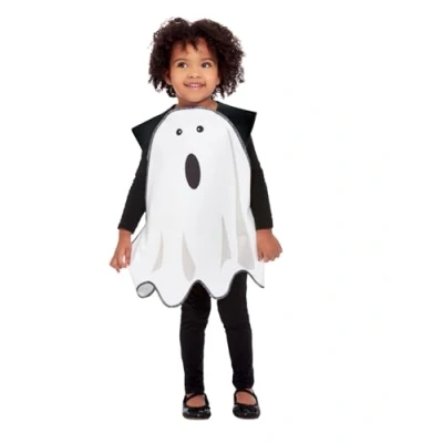 Afbeelding van Smiffys Toddler Ghost Tabard Kinder Kostuum Kids tm 2 jaar Wit