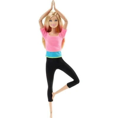 Afbeelding van Barbie DHL82 Made To Move Pop Met Roze Top, Flexibele En Sportieve Modepop 22 Gewrichten,