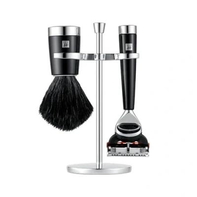 Afbeelding van ZWILLING scheerapparaat met (3 delig scheerkwast en houder, geschikt voor Gilette Fusion messen, cadeauset), zwart