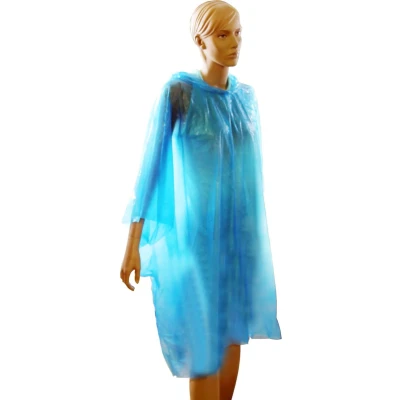 Afbeelding van Mirage Rainfall wegwerp Regenponcho Blauw plastic BikeTotaal.nl