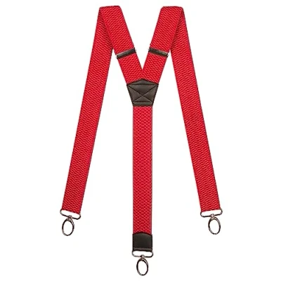 Afbeelding van Olata Y Vormige Werk Bretels met Karabijnhaken 4 cm. Rood