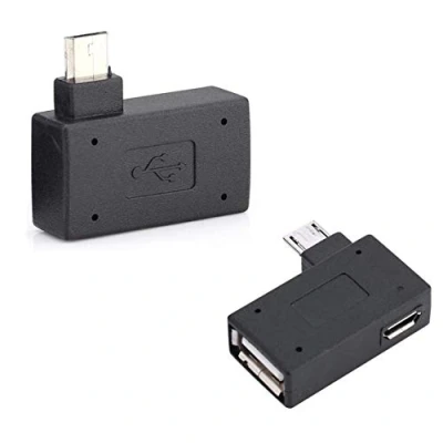 Afbeelding van OTG adapter, 90 haakse USB poortadapter, Micro kabel, 2 stuks, compatibel met Firestick 2e generatie, 3e generatie en 4K, Android smartphones, tablets, Rii, Logitech toetsenborden, Nintendo, SNES,