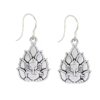 Afbeelding van Allergievrij oorbellen Ganesha Zilverkleur Charme Bijoux