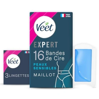 Afbeelding van Veet Expert Koude Waxstrips Bikini Sensitive 16 stuks