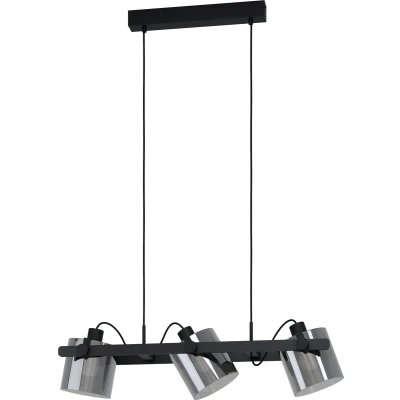 Afbeelding van EGLO Hornwood 2 Hanglamp E27 78 cm Smoke glas Zwart