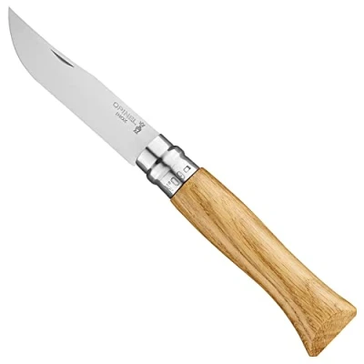 Afbeelding van Opinel Mes nr. 09 eikenhout roestvrij Sandvik staal camping lemmetlengte 9 cm, totale lengte: 20,7 gewicht: 57 g, 254604, beuken