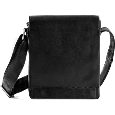 Afbeelding van HAROLD&#039;S Leren Schoudertas Campo Crossbag Black Zwart