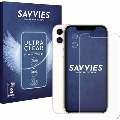 Afbeelding van Savvies (6 Stuks) Schermbeschermer voor Apple iPhone 11 (Voor+Camera) Screen Protector Ultra Transparant