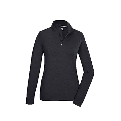 Afbeelding van killtec dames Functioneel overhemd/shirt met lange mouwen, opstaande kraag en ritssluiting KSW 97 WMN LS SHRT, black blue, 44, 40876 000
