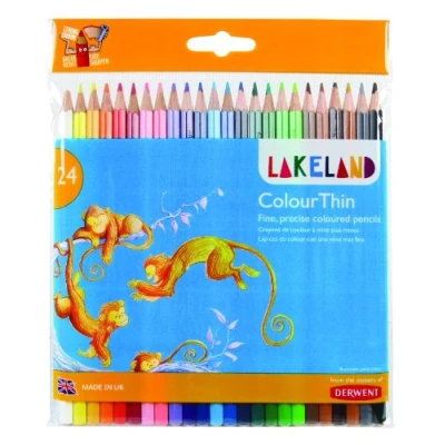 Afbeelding van Lakeland kleurpotlood Colourthin, blister van 24 stuks in geassorteerd