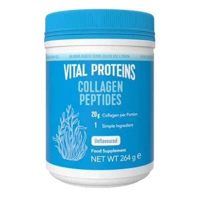 Afbeelding van Vital Proteins Collageen Peptiden Poeder Supplement (Type I, III), Gehydrolyseerd Collageen, Ondersteuning voor Haar, Huid, Nagels, Paleodieet, Glutenvrij, Niet GGO, 20 g per Portie, 264