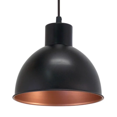Afbeelding van EGLO hanglamp Truro 1 zwart/koper
