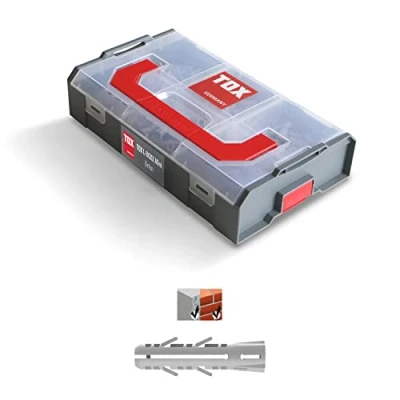 Afbeelding van TOX L BOXX Mini beton, 296 stuks, individueel verstelbaar, stapelbaar, met expansieanker Barracuda in verschillende maten voor bevestiging beton &amp; massieve steen, 094900401
