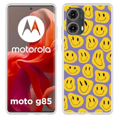 Afbeelding van Cazy Hoesje geschikt voor Motorola Moto G85 Siliconen Smileys