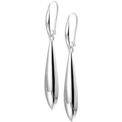 Afbeelding van Oorhangers Zilver Gerhodineerd Glanzend 46 mm x 8