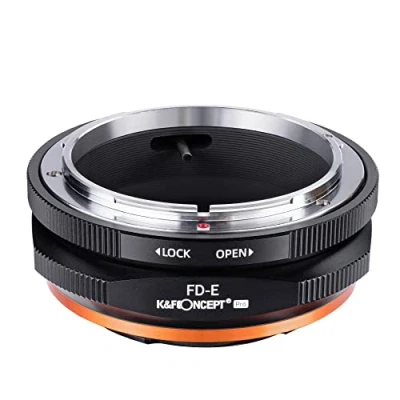Afbeelding van FD to NEX Mount, K&amp;F Concept Lens Mount Adapter for Canon FL E Cameras Sony Alpha A7 A7R III II A7S A6000 A6300 A6500 A5000 A5100 7 5 5N 6 3 N