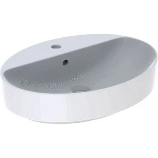 Afbeelding van Geberit VariForm opzetwastafel ovaal wit KeraTect (60 x 45 cm) 1