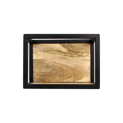 Afbeelding van HSM Collection Levels wandbox 35x25 naturel/zwart Hout