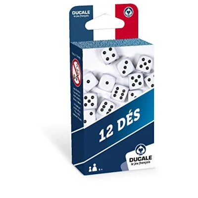 Afbeelding van 12 dobbelstenen, 18 mm, dobbelspel, reisspel