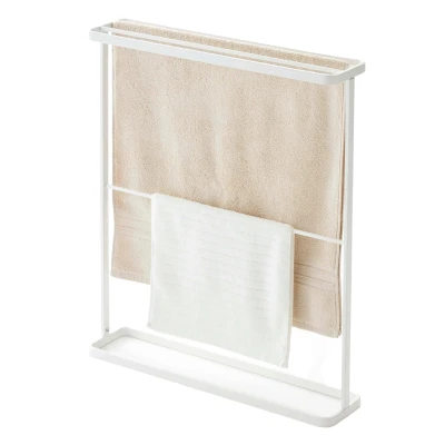 Afbeelding van Yamazaki Handdoekhouder Tower Vrijstaand 2 laags Wit 65x15x75cm