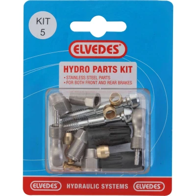 Afbeelding van Elvedes Hydraulische onderdelen kit 5 M8 + banjo RVS voor