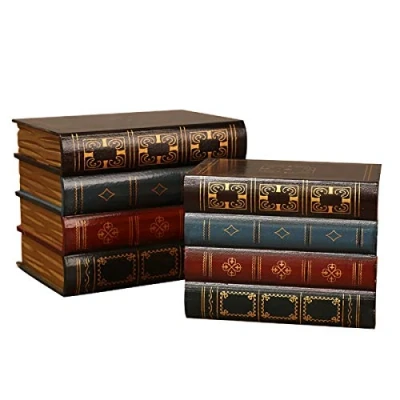 Afbeelding van Blanc Nepboeken, opbergdozen, vintage, voor sieraden, decoratief, van hout, klassiek, 2 stuks