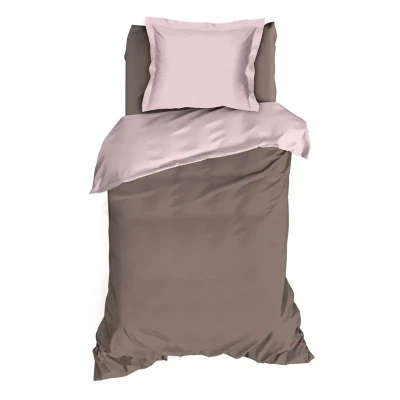 Afbeelding van Dekbedovertrek Romanette Comtesse Taupe Flanel 140 x 200 / 220 cm 1 Persoons