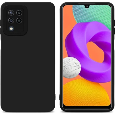 Afbeelding van Cadorabo Hoesje geschikt voor Samsung Galaxy M22 / M32 4G in FLUID ZWART Beschermhoes TPU silicone Cover Case