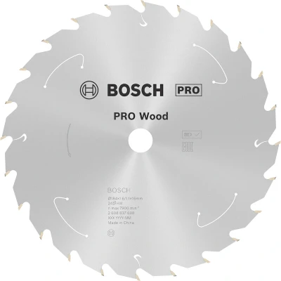 Afbeelding van Bosch Accessories 2608837698 Hardmetaal cirkelzaagblad 184 x 16 mm Aantal tanden: 24 1 stuk(s)