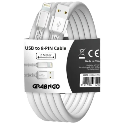 Afbeelding van Grab n Go Lightning 2 meter wit
