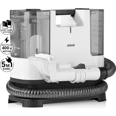 Afbeelding van N8WERK Stofzuiger Portable Clean Bekleding en tapijtreiniger, licht compact Vlekverwijderaar, krachtige 400 watt motor, schoon vuilwatertank Incl. schoonmaakmiddel