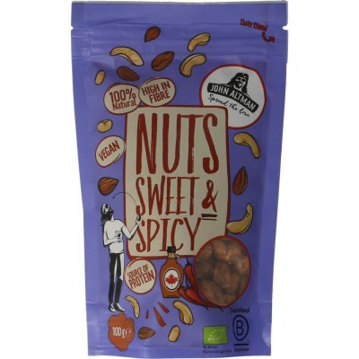 Afbeelding van John Altman Mixed nuts sweet &amp; spicy bio 100 g