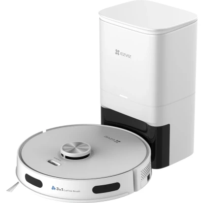 Afbeelding van Ezviz RE5S Plus Robotstofzuiger met Dweilfunctie, 9000Pa Zuigkracht, Automatisch Leegstation 4L Stofzak, Auto Navigatie &amp; Obstakelvermijding Compatibel Google Assistant Alexa