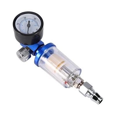 Afbeelding van Waterproof Car Spray Gun Set, Pneumatic Air Regulator Gauge and In line Oil Water Trap Filter Separator (Pressure + Connector)
