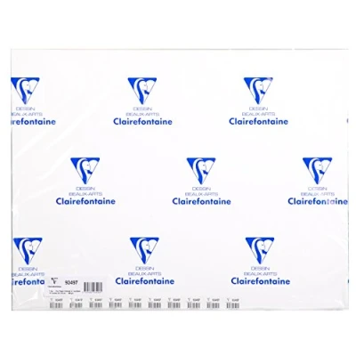 Afbeelding van Clairefontaine 93497C Acrylpapier map (met 10 vellen, 360 g, speciaal geschikt voor acrylverf en gouache, 75 x 110 cm) wit