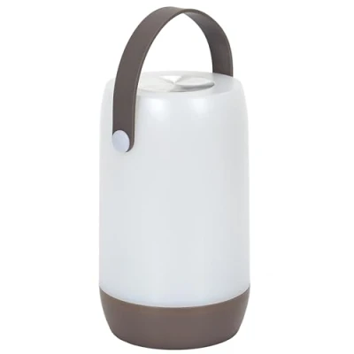 Afbeelding van HOME Deco FACTORY Lampe Tactile Nomade Taupe Luminaire Decoration Lumineuse LA10407 Blanc/Noir